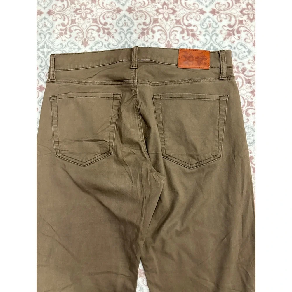 Lucky Brand 121 Slim Straight Brown Pants Mens 32x30 Cotton Stretch Chino - Picture 14 of 16